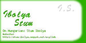 ibolya stum business card